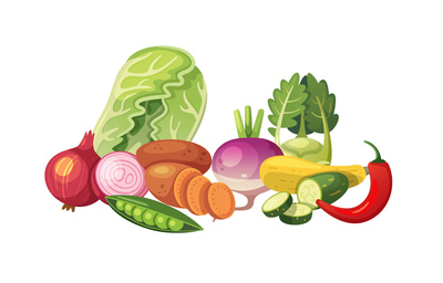 手繪矢量蔬菜創意背景設計矢量素材